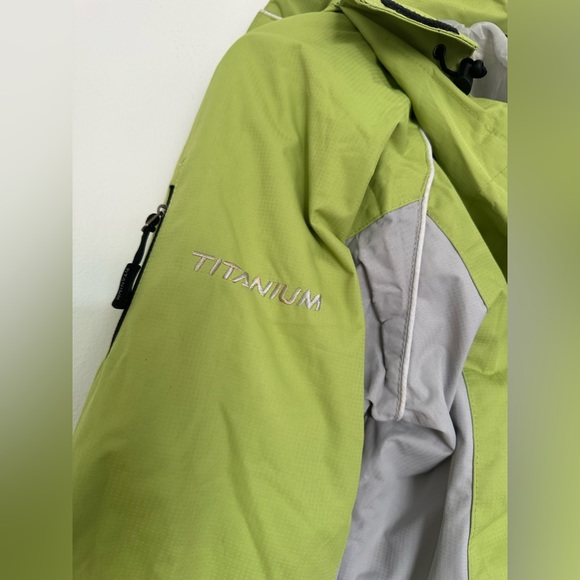 Columbia TITANIUM OMNI TECH Women Jacket Coat Lime Green Shell Ski Snowboard Y2K - Picture 7 of 17